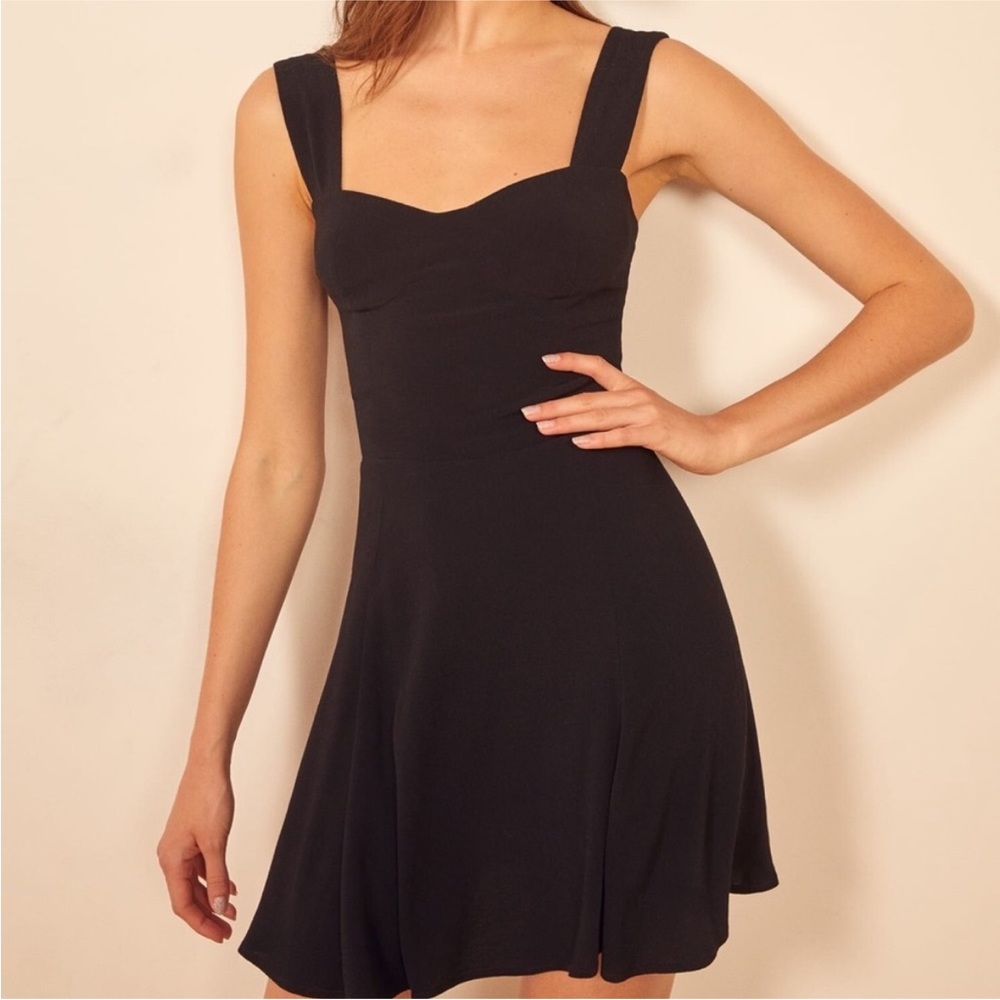 Reformation womans Holden Black Mini Dress size 4